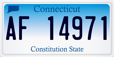 CT license plate AF14971