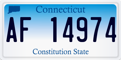 CT license plate AF14974
