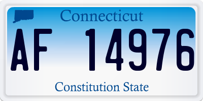 CT license plate AF14976
