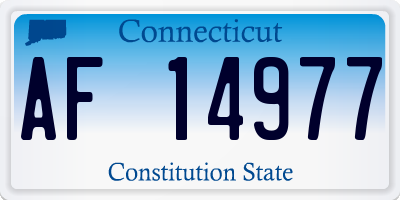 CT license plate AF14977