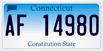 CT license plate AF14980