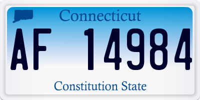 CT license plate AF14984