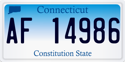 CT license plate AF14986