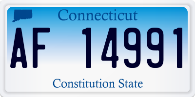 CT license plate AF14991
