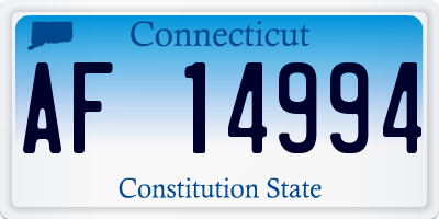 CT license plate AF14994