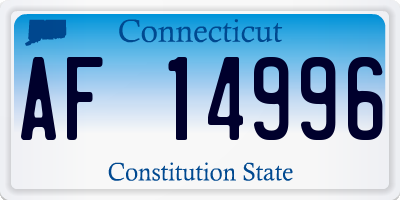 CT license plate AF14996