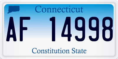 CT license plate AF14998