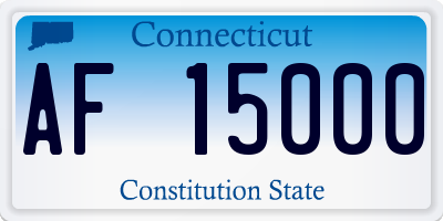 CT license plate AF15000