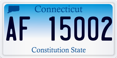 CT license plate AF15002