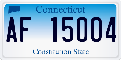 CT license plate AF15004