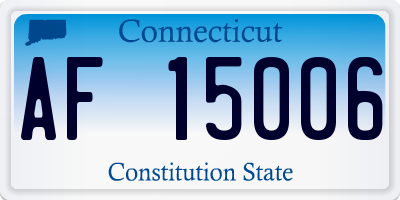 CT license plate AF15006