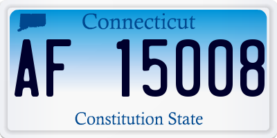 CT license plate AF15008
