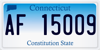 CT license plate AF15009