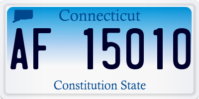 CT license plate AF15010