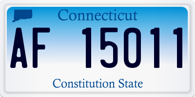 CT license plate AF15011