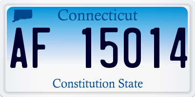 CT license plate AF15014