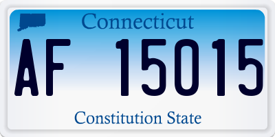 CT license plate AF15015