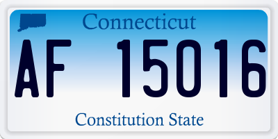 CT license plate AF15016