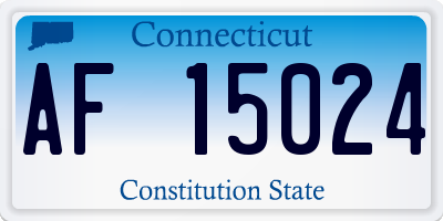 CT license plate AF15024