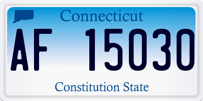 CT license plate AF15030