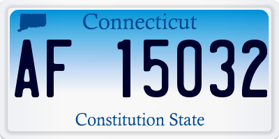 CT license plate AF15032