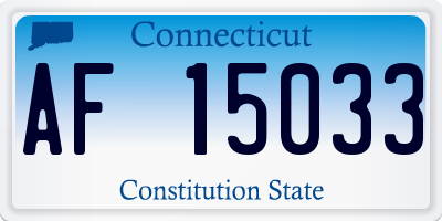 CT license plate AF15033