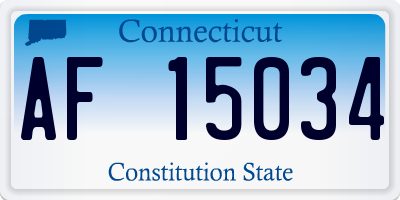 CT license plate AF15034
