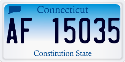 CT license plate AF15035