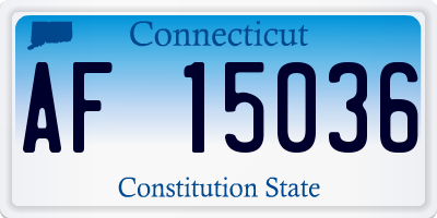CT license plate AF15036