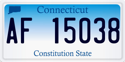 CT license plate AF15038