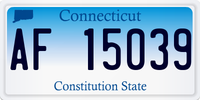 CT license plate AF15039