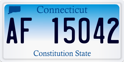 CT license plate AF15042