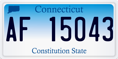 CT license plate AF15043