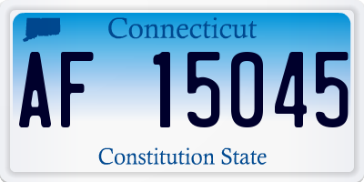 CT license plate AF15045