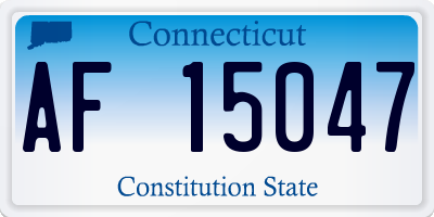 CT license plate AF15047