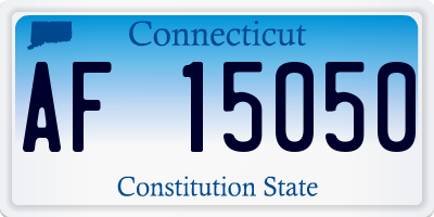 CT license plate AF15050