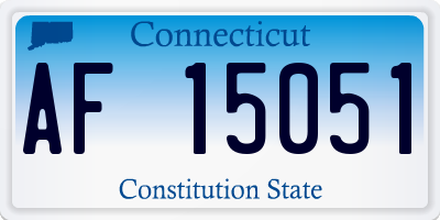CT license plate AF15051