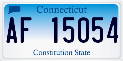 CT license plate AF15054