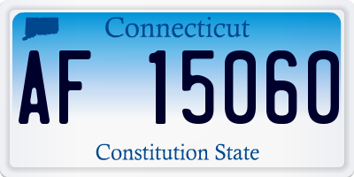 CT license plate AF15060