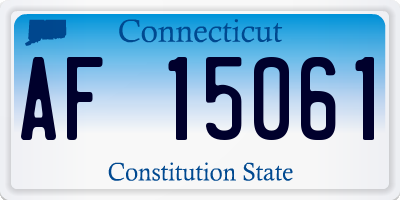 CT license plate AF15061