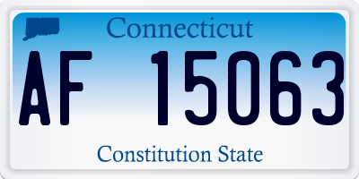 CT license plate AF15063