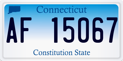 CT license plate AF15067