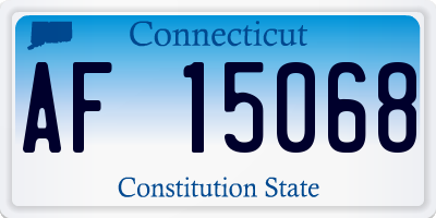 CT license plate AF15068