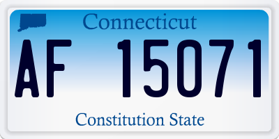 CT license plate AF15071