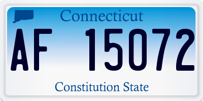 CT license plate AF15072