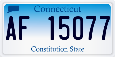 CT license plate AF15077