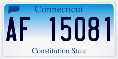 CT license plate AF15081
