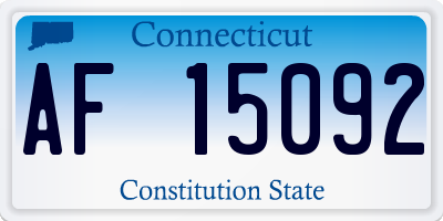 CT license plate AF15092
