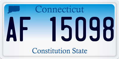 CT license plate AF15098