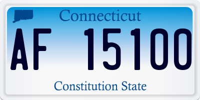 CT license plate AF15100